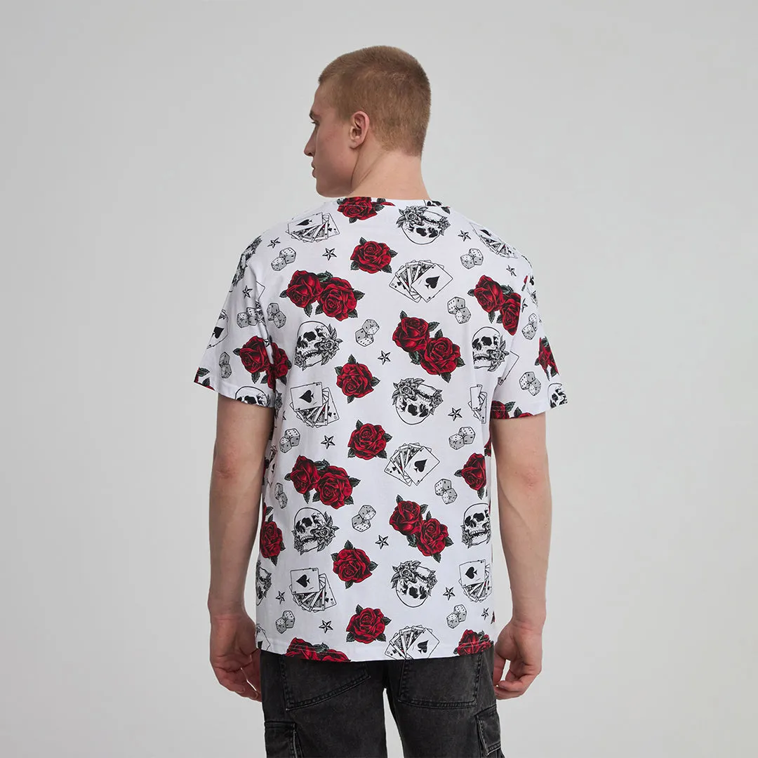 Printed Crew Neck Short Sleeve T-Shirt