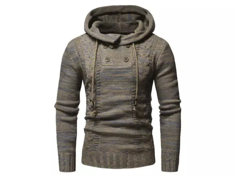 Pullover Masculino Half Button - Bege