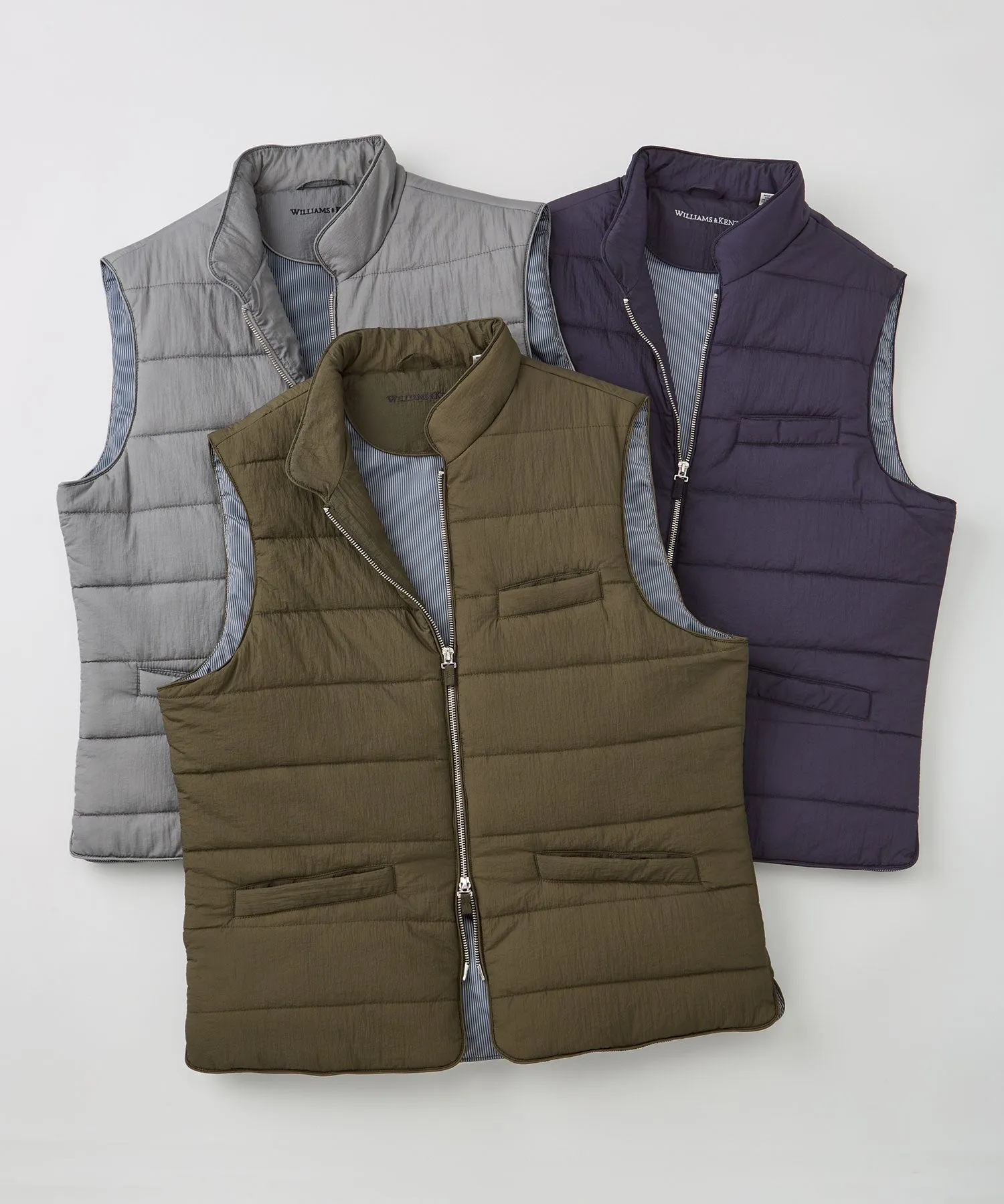 Quilted Nylon Zip-Front Vest