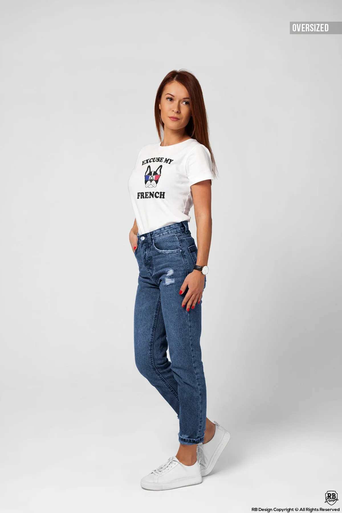 "Excuse My French" Cool Women's Graphic T-shirt WTD24