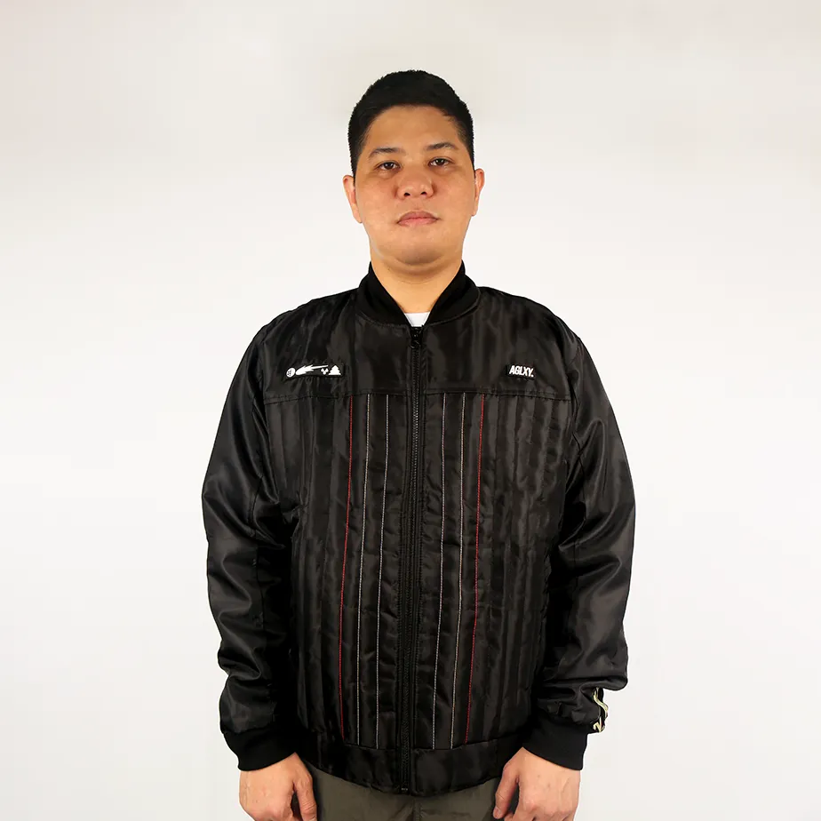 R&E Unit Bomber Jacket 018 - Black