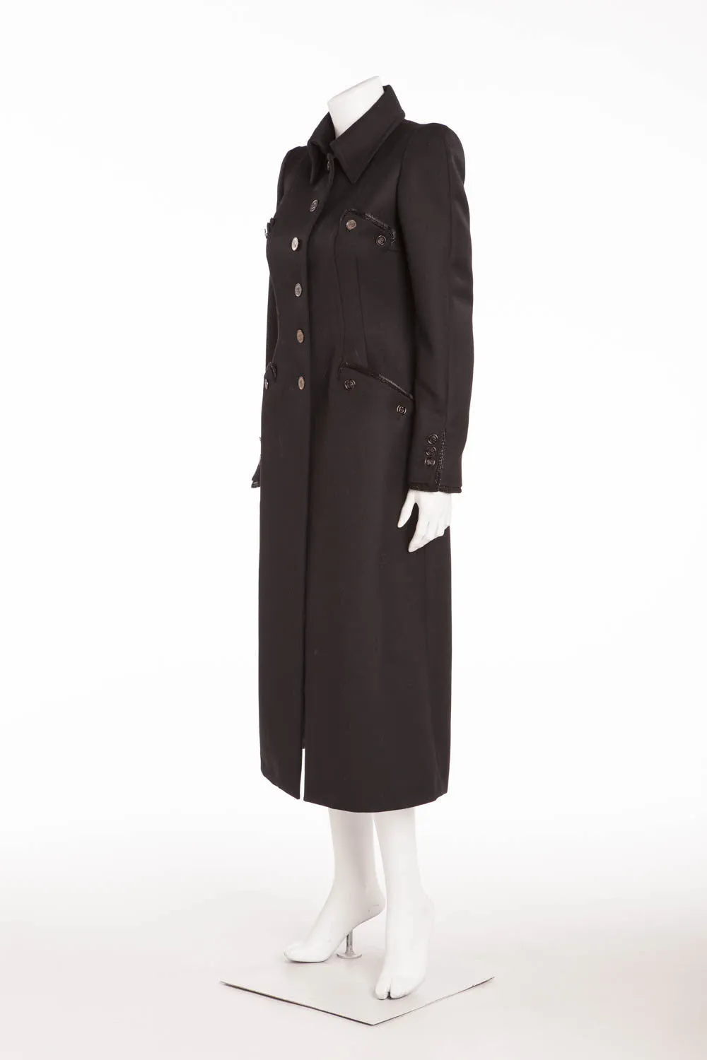 Roberto Cavalli - Long Sleeve Black Coat -IT 42