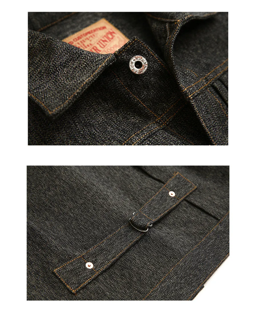 Certainly! Heres an optimized title for your product:

Vintage-Inspired Salt & Pepper Type II Denim Jacket for Men