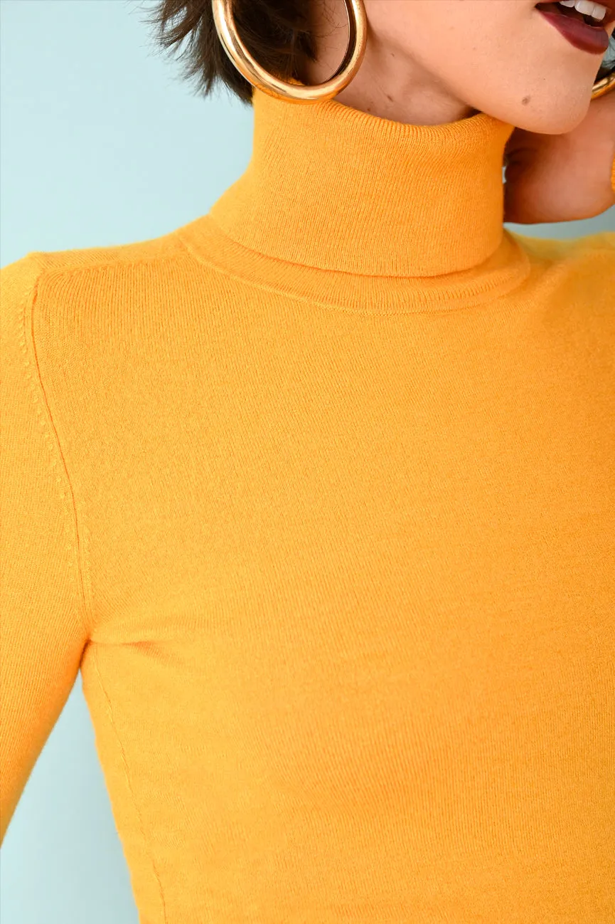 Solero Yellow EcoMerino Long Sleeve Turtleneck