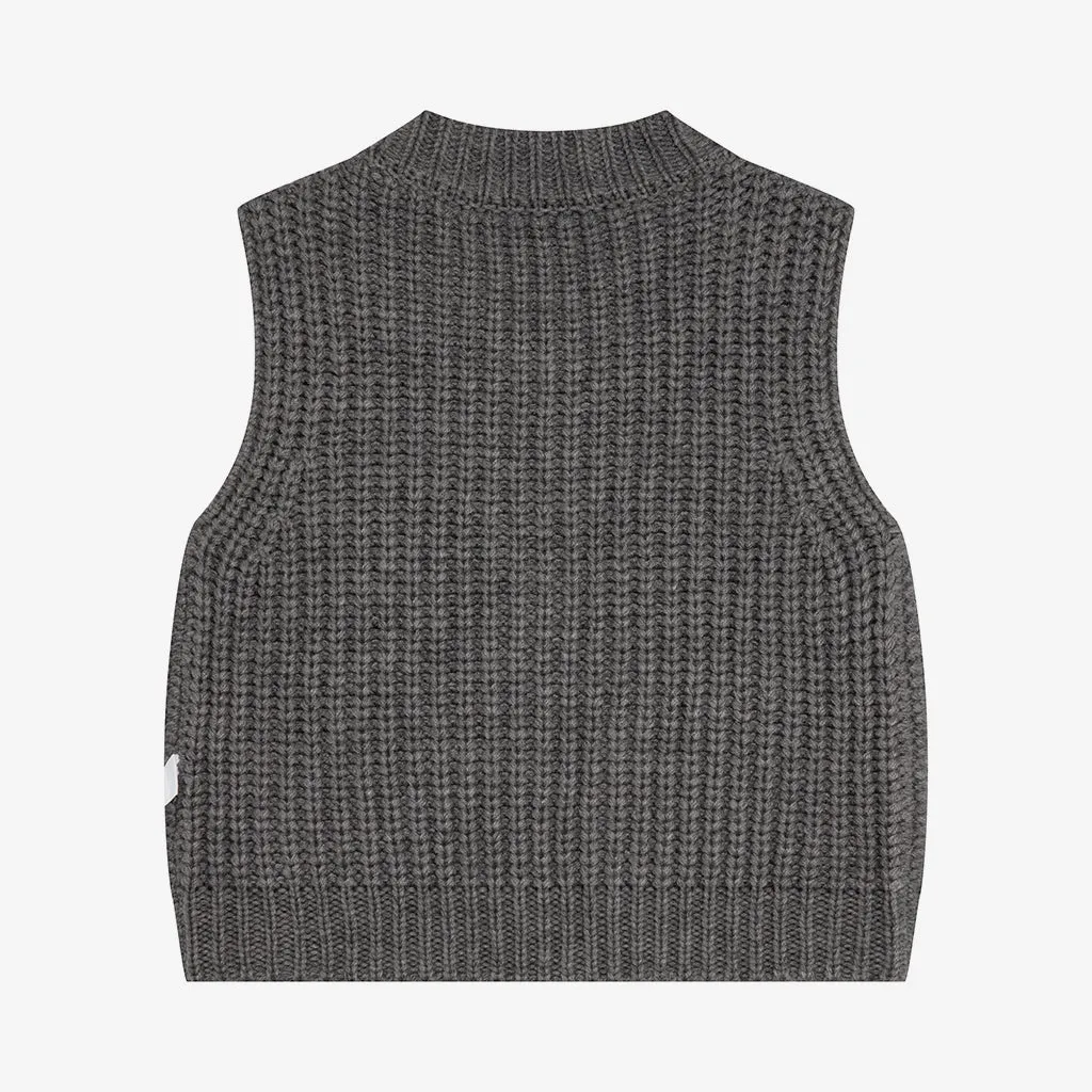 Solid Color Knit Vest