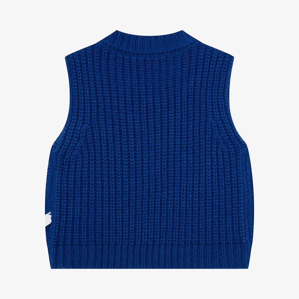 Solid Color Knit Vest