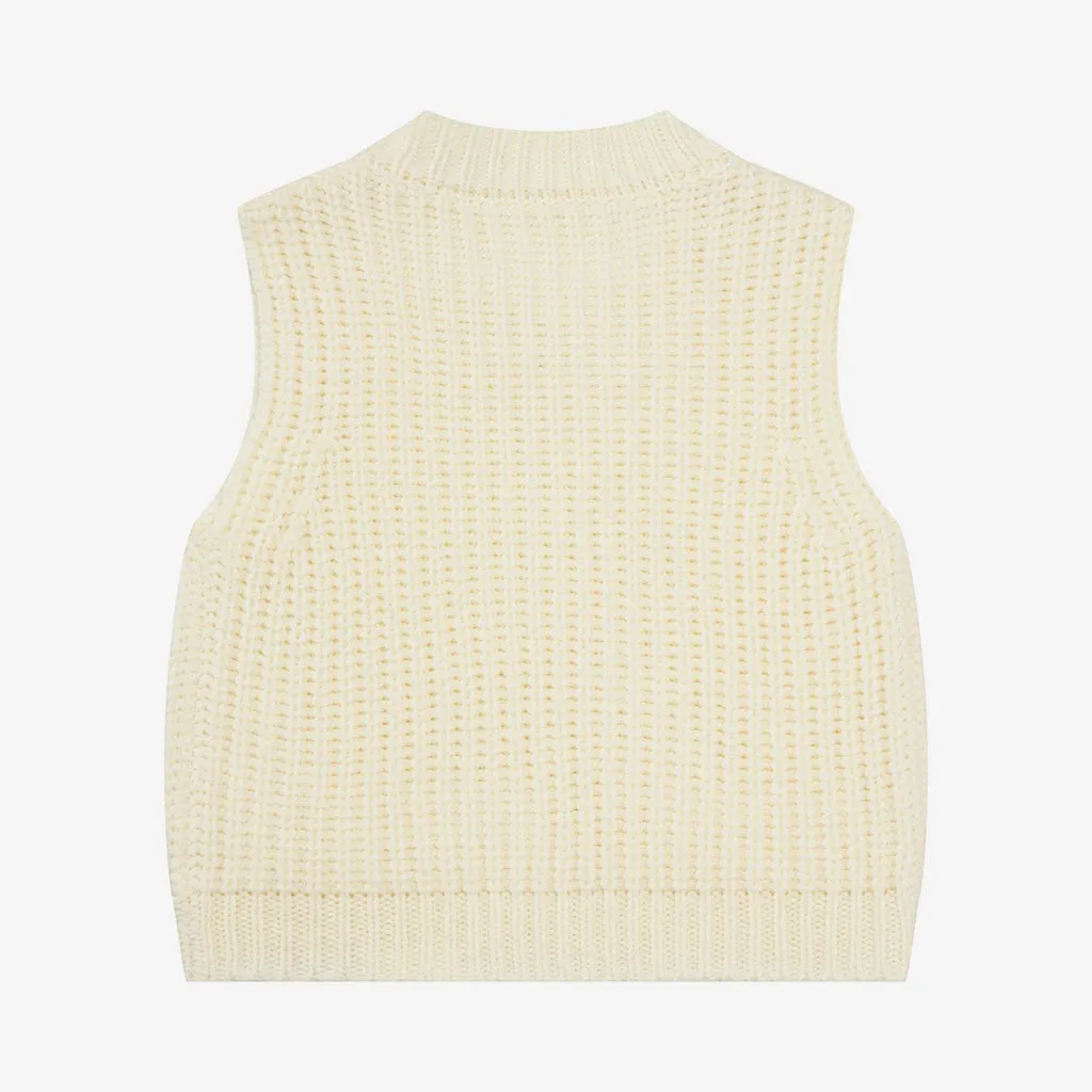 Solid Color Knit Vest