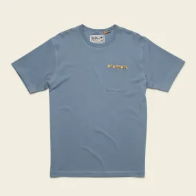 Spectrum Pocket Tee: Mirage Blue