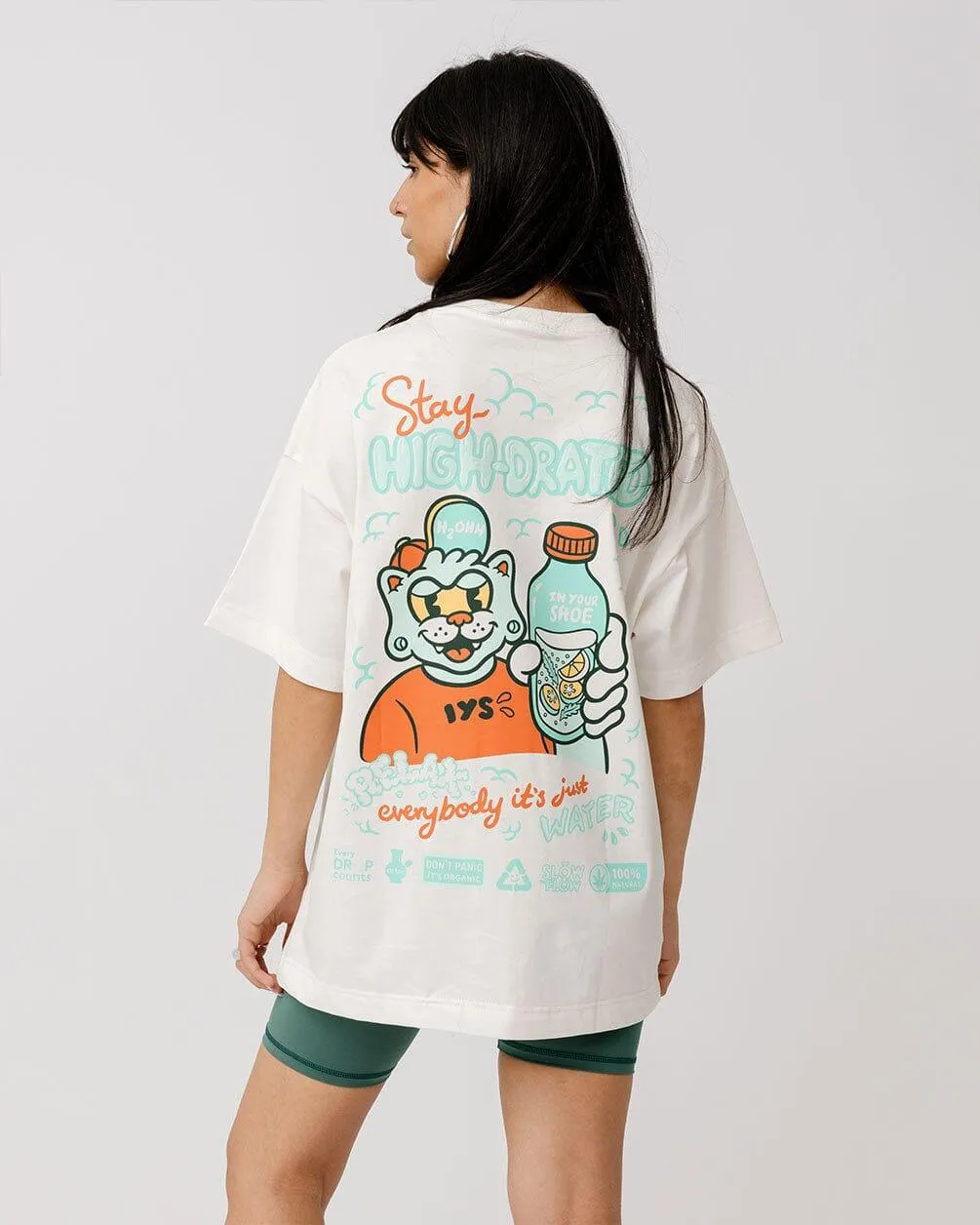 Stay Highdrated Printed Oversized Tee