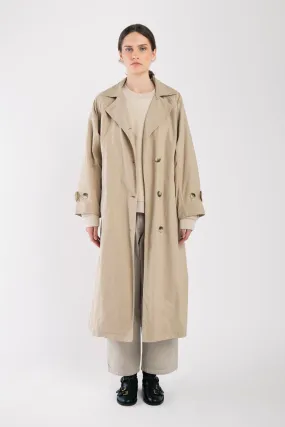 Taupe Seamed Trench