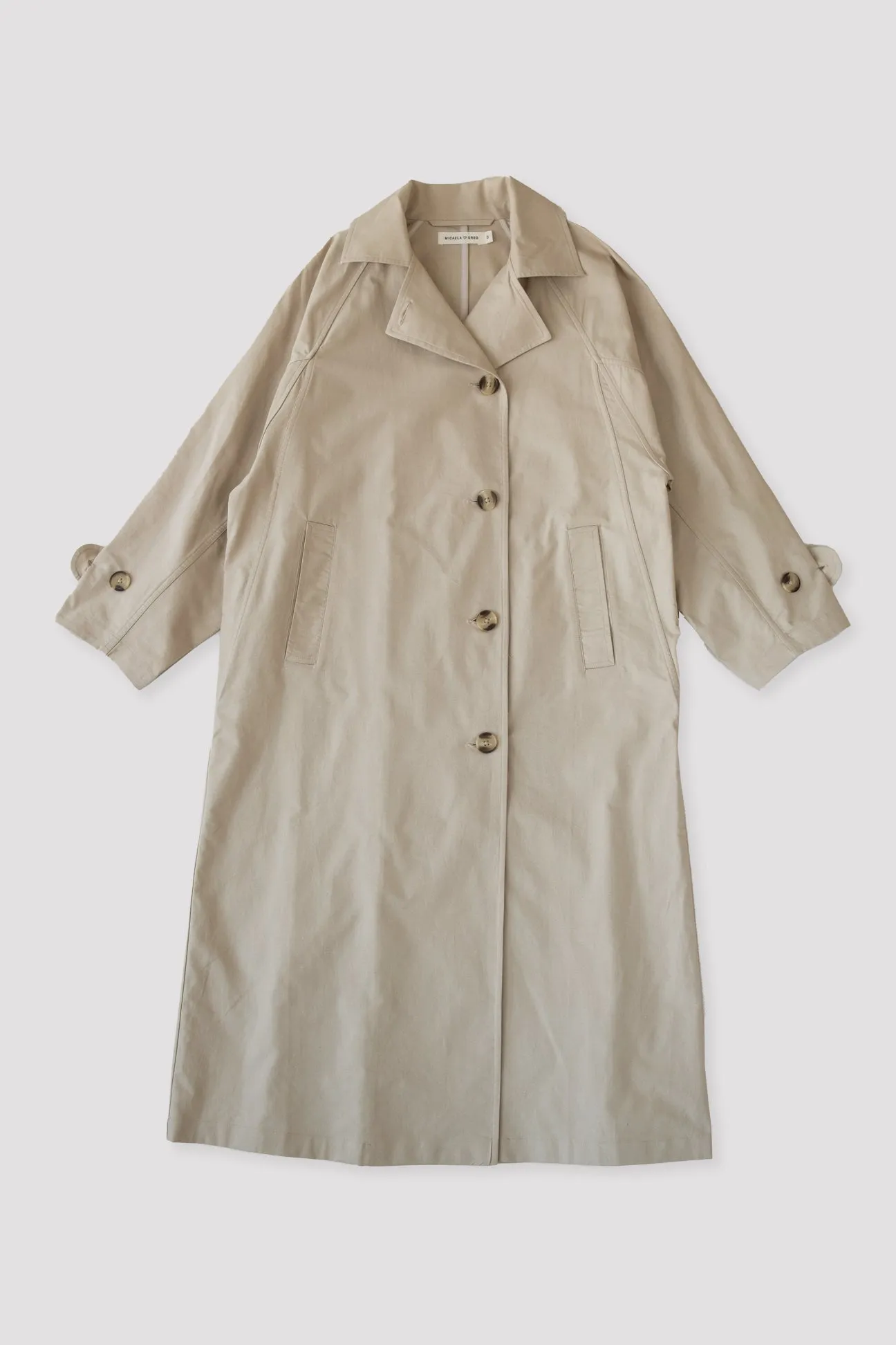 Taupe Seamed Trench