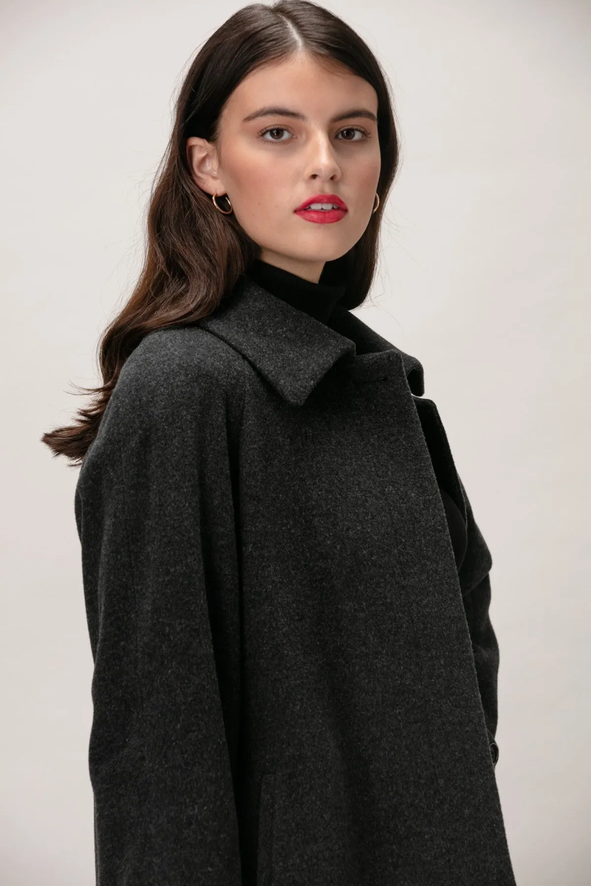 TRINITY Wool & Cashmere Swing Coat 3174