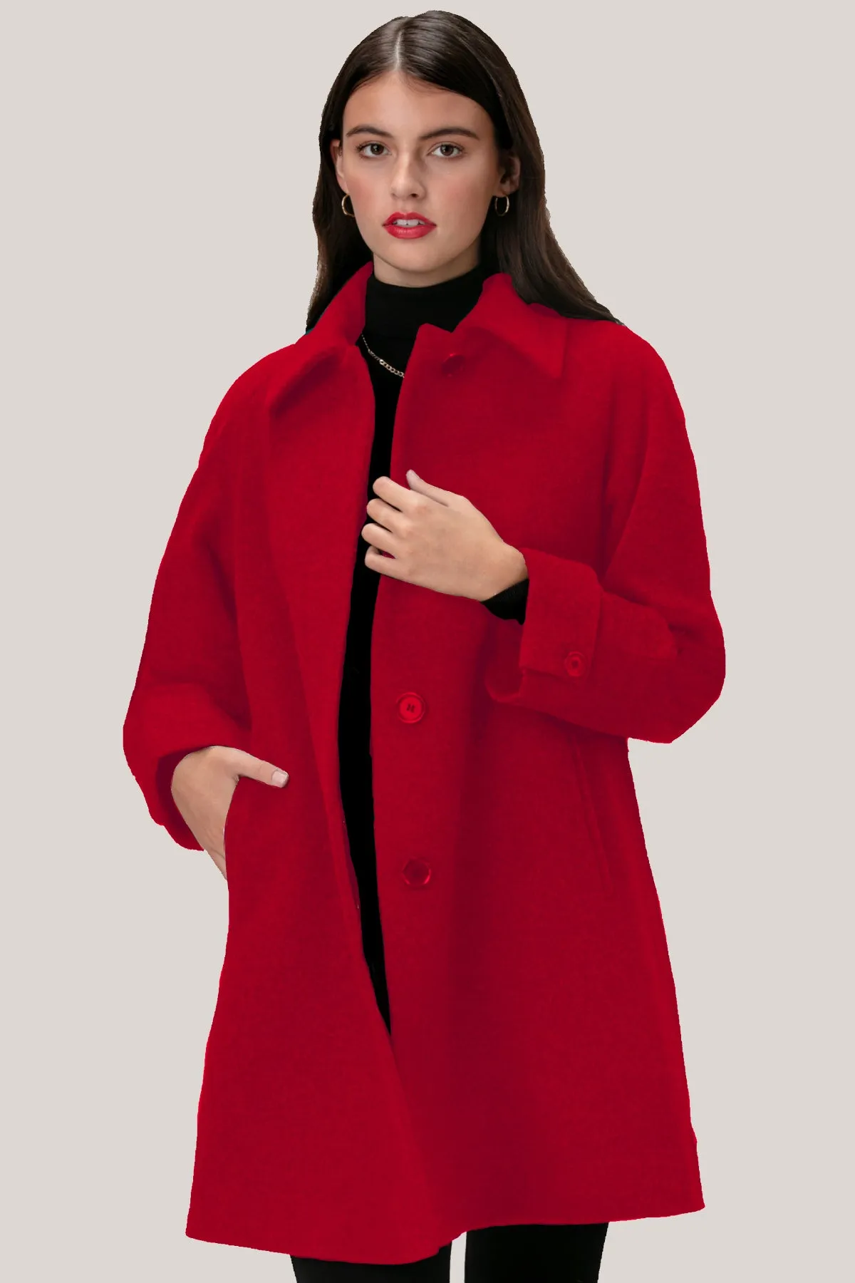 TRINITY Wool & Cashmere Swing Coat 3174