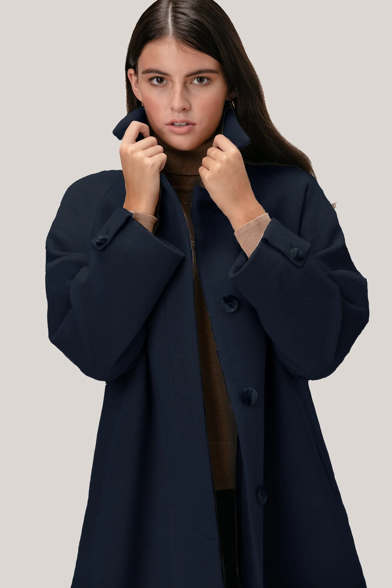 TRINITY Wool & Cashmere Swing Coat 3174