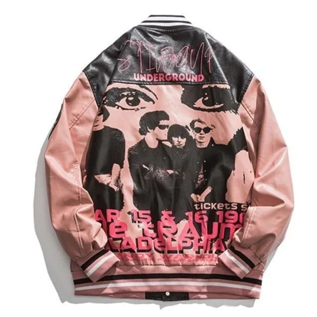 Underground Leather Bomber Jacket