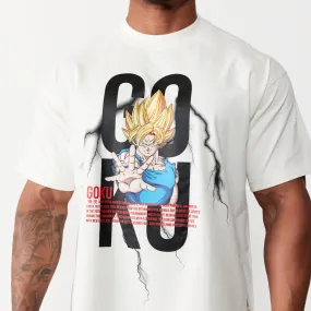 Vanquish DBZ Goku Vintage White Oversized T Shirt