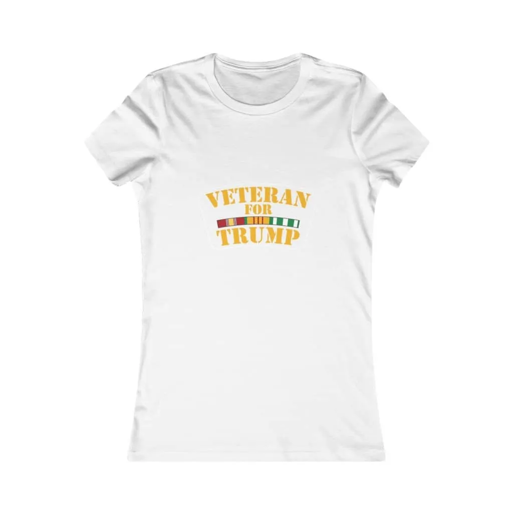 Veteran for Trump Softstyle Ladies' T-Shirt