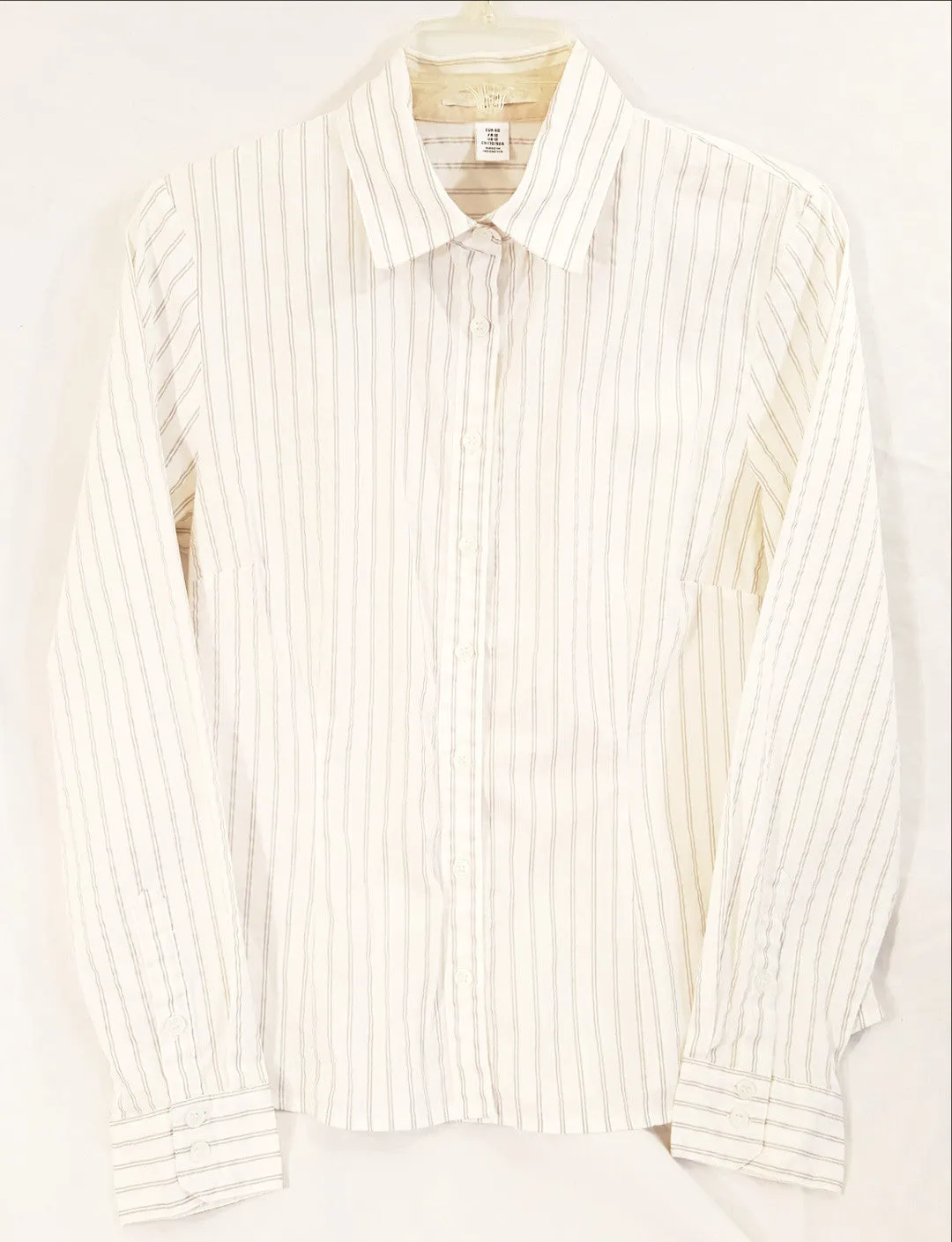 White Striped Button Up Shirt