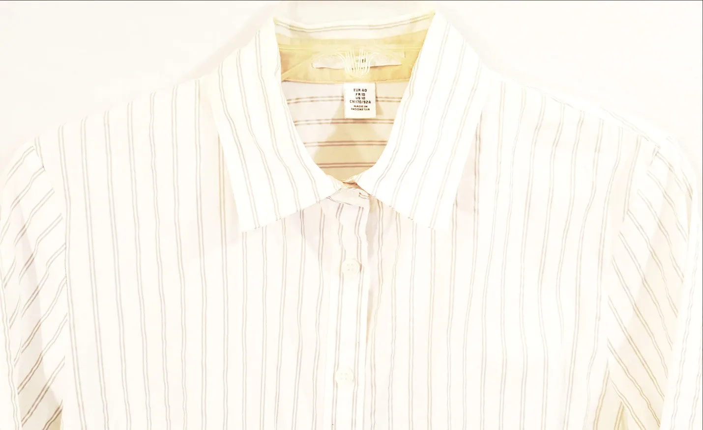 White Striped Button Up Shirt