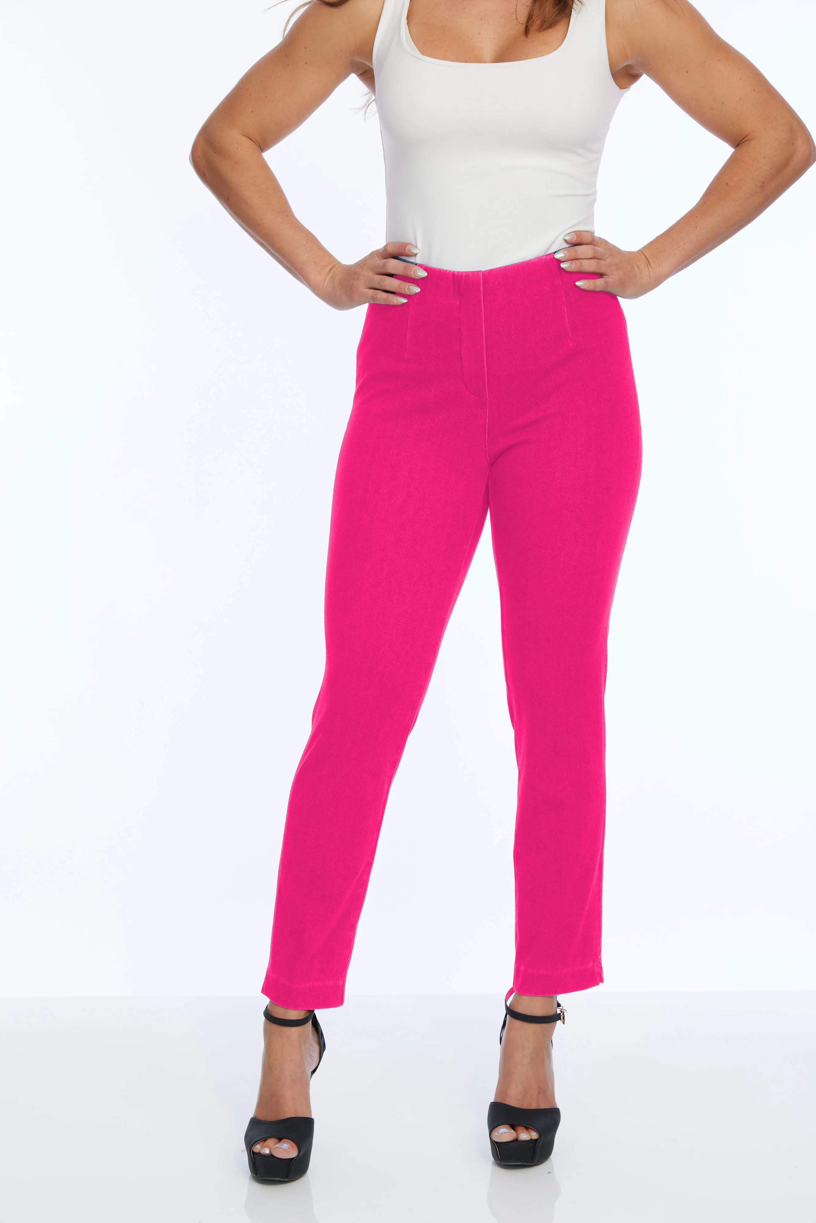 Women's Fuschia Jeans Super Soft Twill Fabric LIOR | SASHA