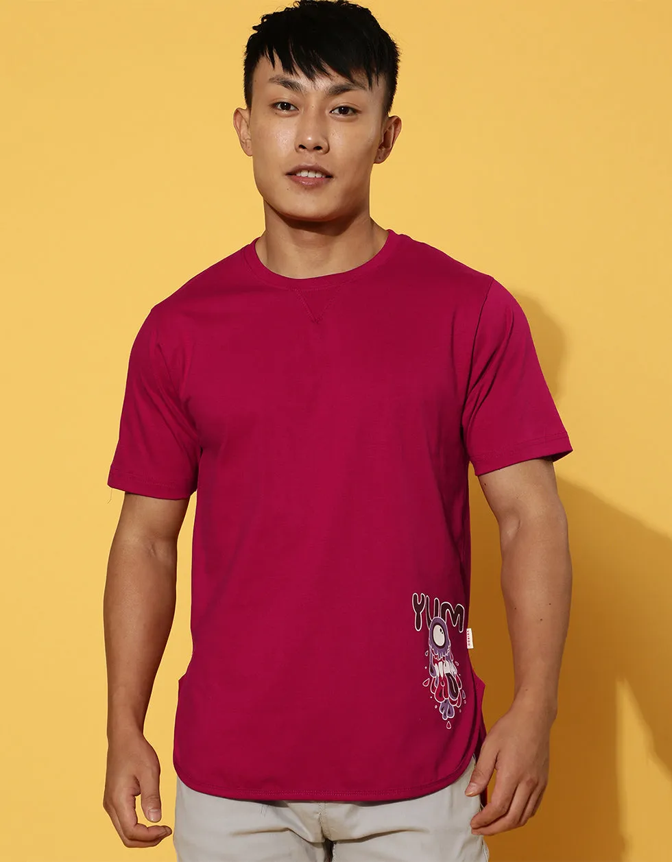 YUM Viva Magenta Regular Placement Graphic Printed Tshirt